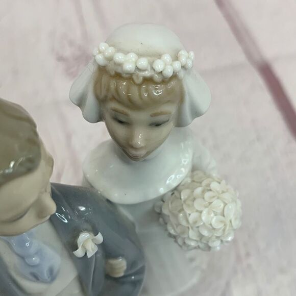 Lladro Porcelain no. 4808 Wedding Bride and Groom Figurine Sculpture - Picture 8 of 12